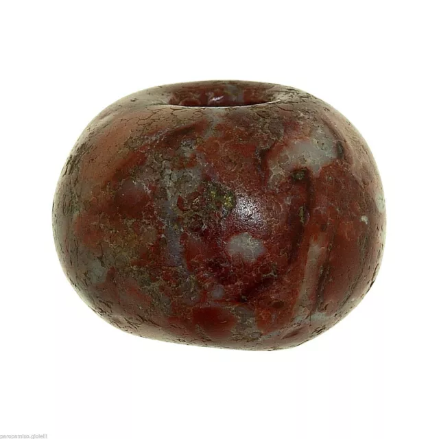 (0404) Very Large Antique Stone Bead, China.  硬石珠 - 西汉时期