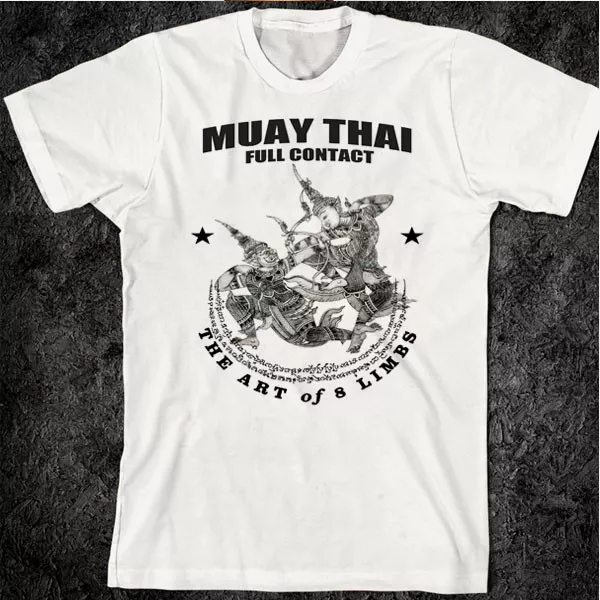 Muay Thai T-Shirt Gym Kickboxing Jiu Jitsu MMA Judo UFC Military Martial Arts II