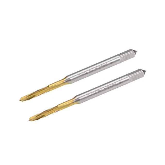 Taraud Métrique Gauche M8 Pas 1.25 H2 Sourcing Map - 3 Flûtes Acier Rapide - Pour Métal, Aluminium