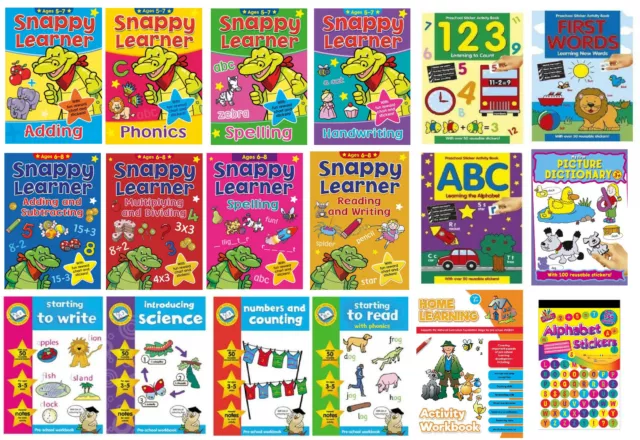 KIDS HOME LEARNING Activity Workbooks Reading Writing Numbers Educational Books