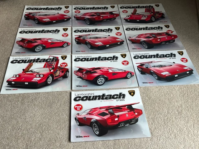PACK 1 TO 10 magazines Deagostini Lamborghini Countach Walter Wolf ...
