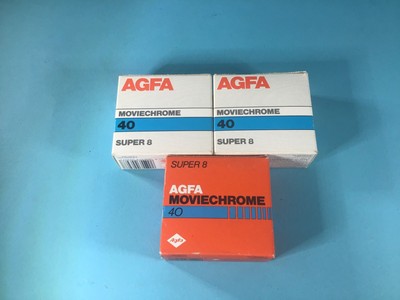 3x Agfa moviechrome 40 SUPER 8 per confezione 15 metri 