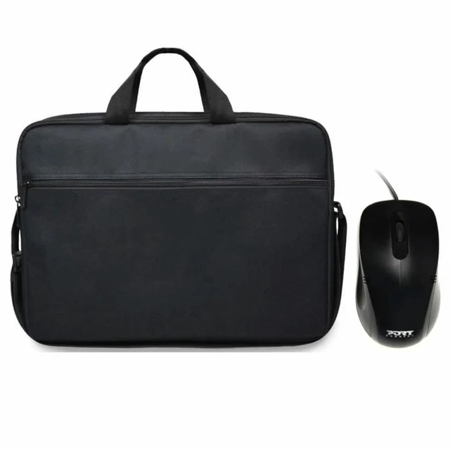Ensemble Sacoche  Sac Cartable En Nylon Pour Ordinateur 15" + Souris Filaire USB