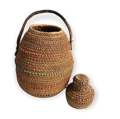 Balinese Finely Hand Woven Art Textile Basket from Bali, Indonesia