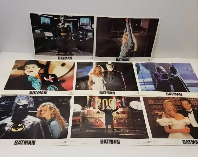 Batman Original 1989 Complete Lobby Card Set of 8- NM