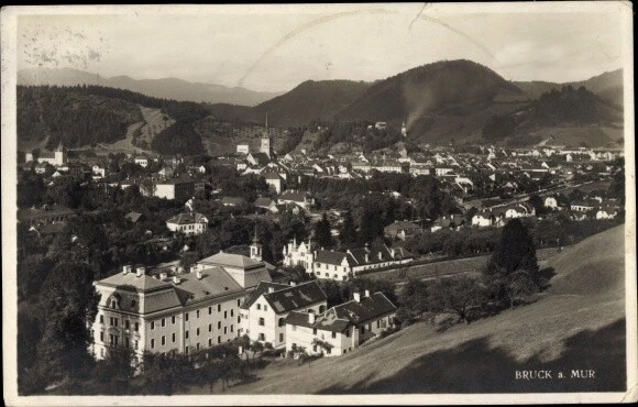 Ak Bruck an der Mur Steiermark, Blick auf den Ort - 2613629