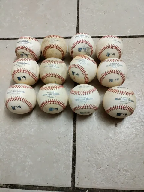 One Dozen / 12 Rawlings Baseballs OMLB Game Used MLB 2