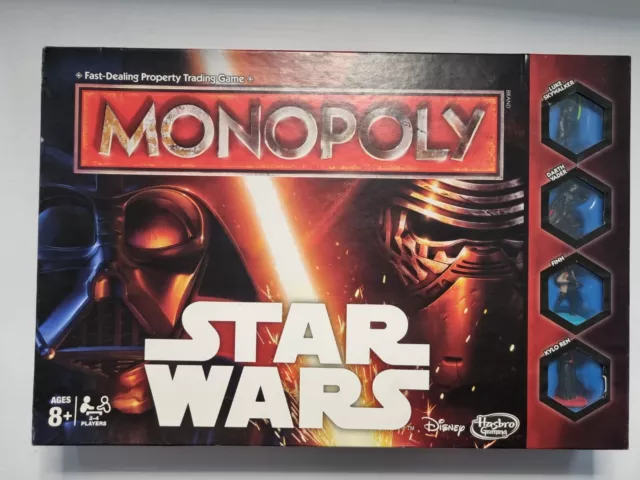 Star Wars Monopoly, 2015 Hasbro, Disney, completo, muy buen estado