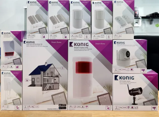 Juego de sistema de alarma inalámbrico sistema completo König Smart Home Security Koenig