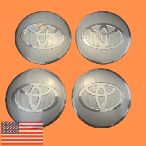 4PCS 65MM TOYOTA Car Wheel Center Hub Cap Badge Emblem Sticker Silver