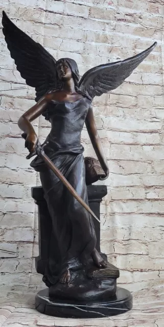 Mármol Victoria Alas Nike Samotracia Ganga Bronce Escultura Estatua Obra de Arte