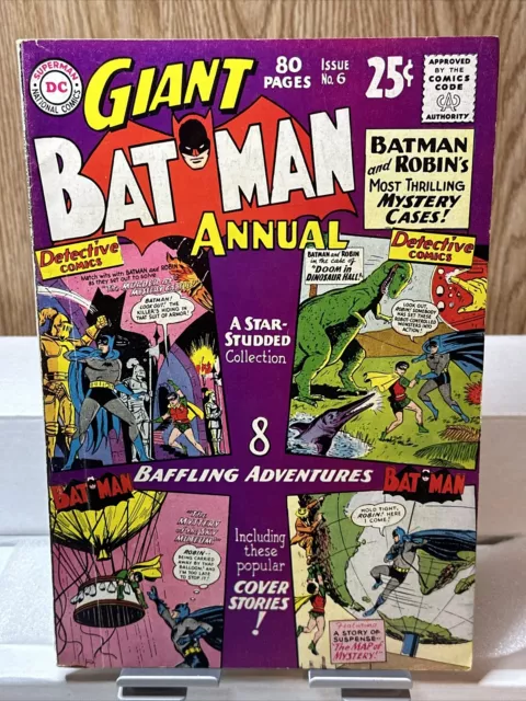Batman Annual #6 1963 Silver Age DC Comics Vintage 80 Page Giant With Robin