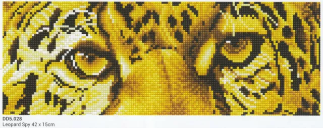 Diamond Dotz 5D Embroidery Facet Art Kit, LEOPARD SPY, 42 x 15cm, Boxed