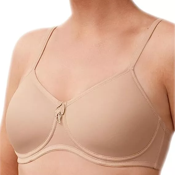 Amoena Bra 40DD FLara SB Mastectomy Padded Wirefree Breast Pocket 0674 Nude