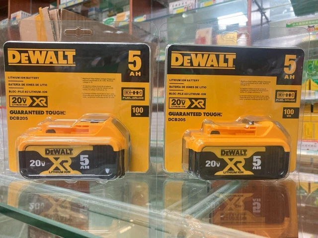 2 Pack NEW IN PACKAGE DEWALT Compact Power Tool Battery DCB205-2 20V MAX XR 5.0A