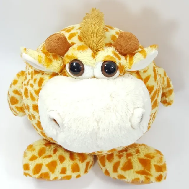 Ganz Giraffe Stuffed Plush Round Pouf Pillow Big Eyeballs!