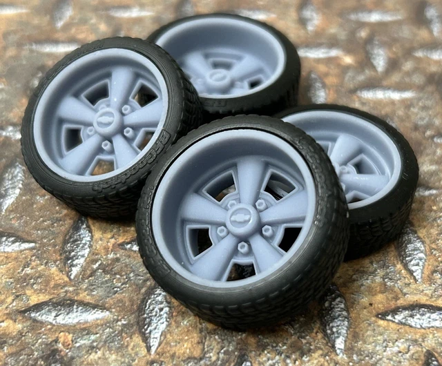1/24 Scale Resin Model Car Wheels - 21/20-Inch "Spiked Evil 2.0" Unpainted Kit