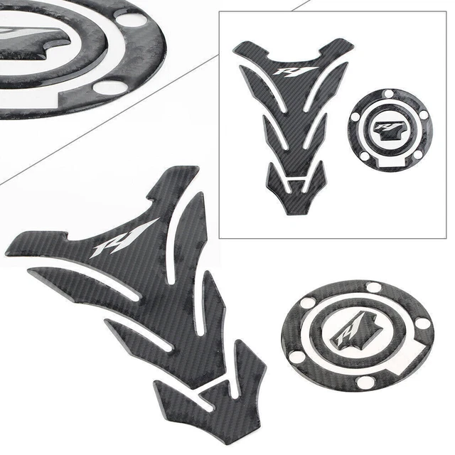 Gas Cover 3D Decal Fuel Tank Pad Real Carbon Fiber For Yamaha YZF1000 YZFR1 R1M