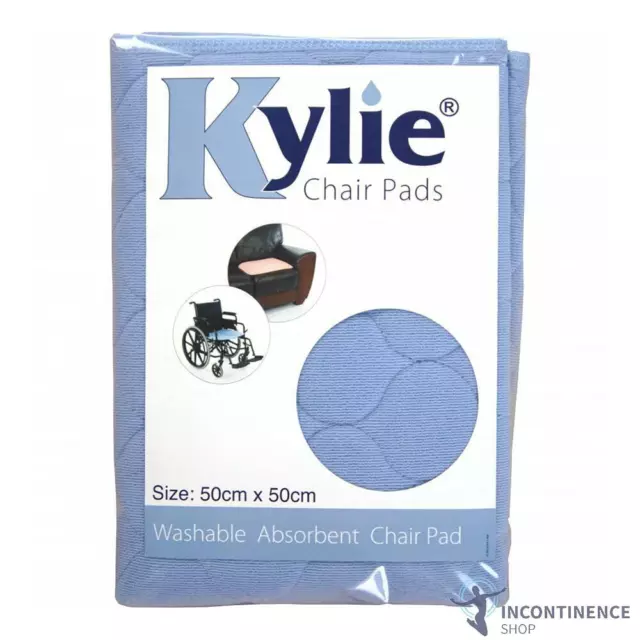 1x Kylie Washable Chair Pad - Blue - 50cm x 50cm - Chair Protection