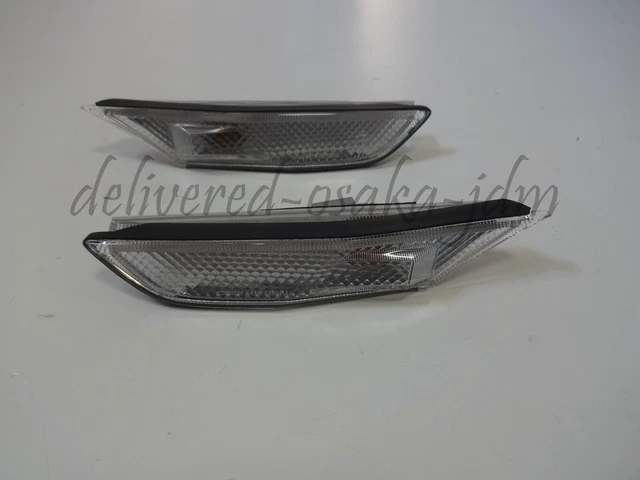 Genuine OEM Nissan GT-R R35 Rear Bumper Side Marker Light Set – Clear Lenses, Chrome Housing, 2009-2020