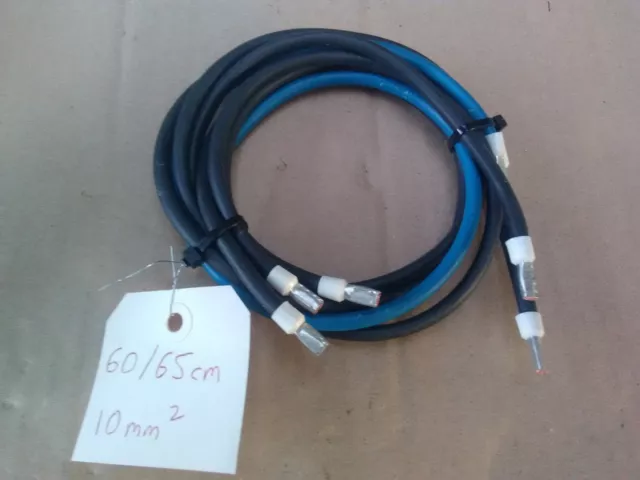 4 x 60cm : fils / cable d'alimentation  HO7-VK 10 mm² 10mm2 souple + embouts