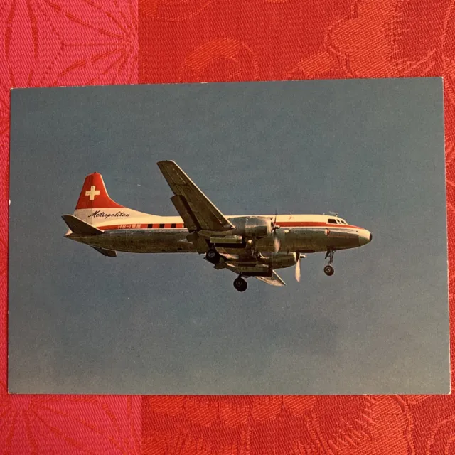 Carte Postale années 80   Convair 440 Metropolitan Swissair.
