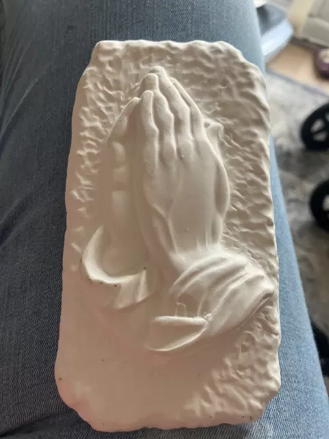  praying hands /religious wall plaque mould religious 6x3 inches jesus loves 