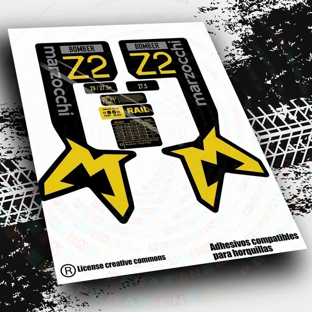 Adesivi Forcella Bici Marzocchi - Per E-Bike Bomber Z2, Design Star Sam - Foto 5