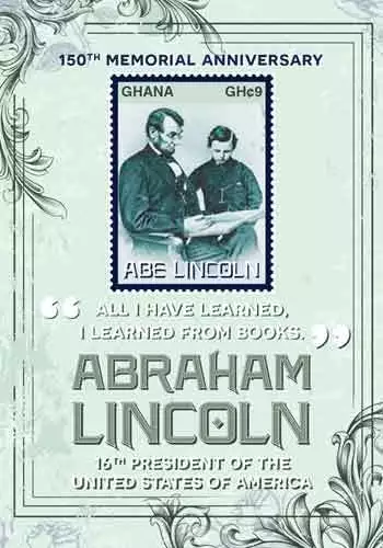 Ghana - 2015 - Abraham Lincoln 150Th Memorial Anniversary Souvenir Sheet  Mnh