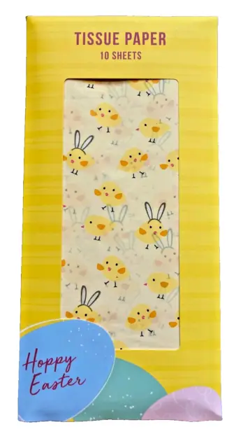 Easter Tissue Paper Pastel Yellow Chicks 10 Sheets Spring Craft Art Gift Wrap