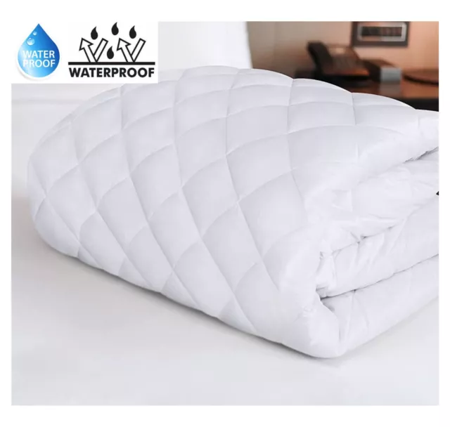 Extra Deep Waterproof Mattress Mattress Protector Fitted Bed Cover Topper Double