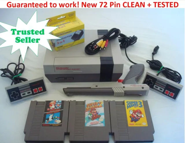 Nintendo Nes Console Original System Games Super Mario 1 2 3 +You Pick Bundle+