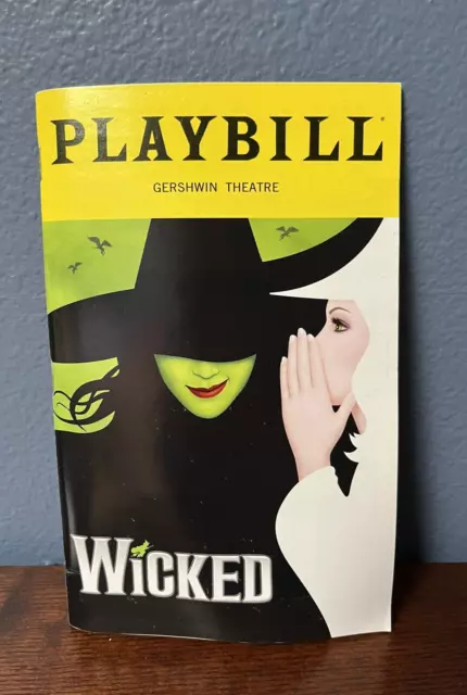 PLAYBILL Wicked Musical Broadway Play Gershwin Theatre NYC 2023 Fox & McKenzie