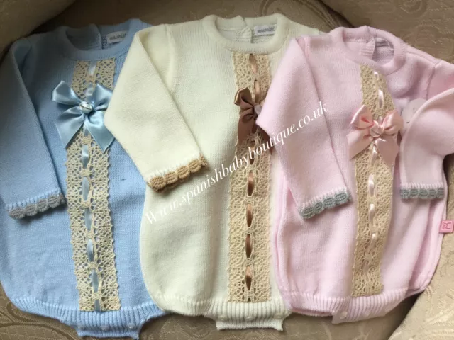 Spanish baby romper outfit 0-1-3 months romany  BNWT knit