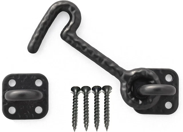 Sliding Barn Door Cast Iron Hook Latch Lock Texture Vintage Country Rustic Decor