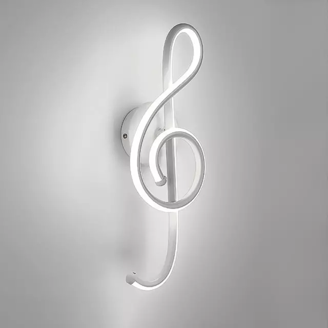 Lampada da parete LED creativa note musicali design luce comodino camera moderna
