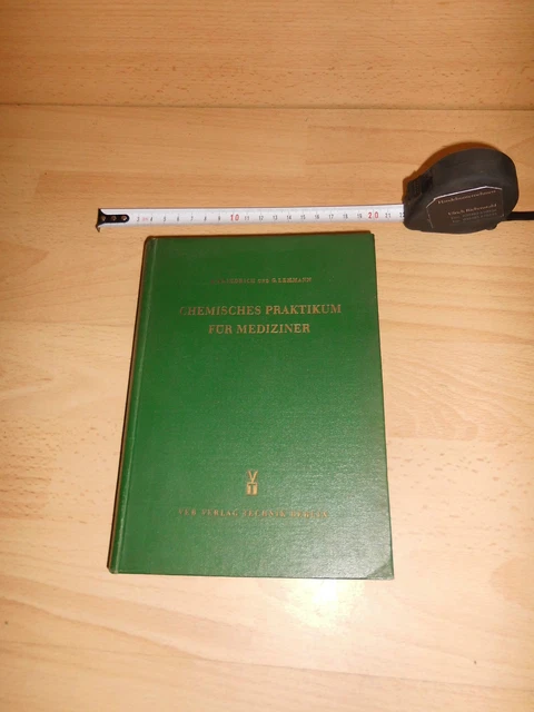 Chemisches Praktikum für Mediziner, von 1958, VEB Verlag Technik Berlin, gebrauc