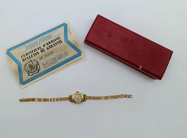 Montre Femme Vintage Plaqué Or – 15 Rubis – Mouvement Ancre – Occasion Non Testée