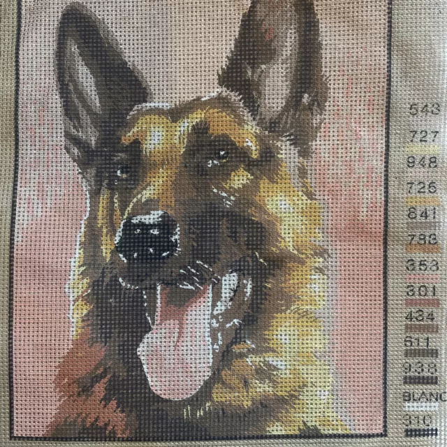 BEDRUCKTER TAPEST LEINWAND Hund Elsässischer Schäferhund