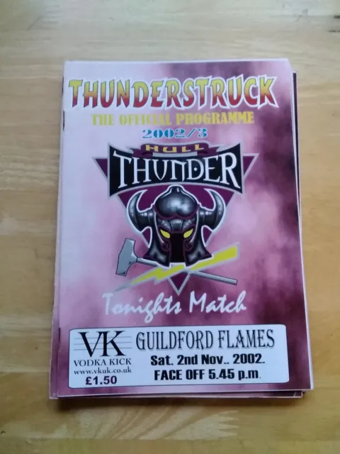 2002/2003 Hull Thunder V Guildford Flames - Ice Hockey 2/11