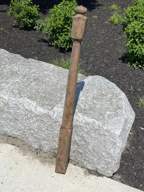 Antique Oak Post, Newel Post? Hardwood RePurpose 43 1/4"H 2 7/8" x 2 7/8" Square