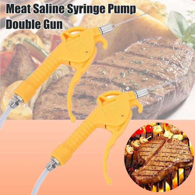 LeTkingok Pistolet à Pompe électrique à Haute Pression pour Bacon, Pompe à Seringue Saline pour Viande, Processeur de Viande à Injecteur électrique (Pistolet double LeTkingok Pistolet à Pompe électrique à Haute Pression pour Bacon, Pompe à Seringue Saline pour Viande, Processeur de Viande à Injecteur électrique (Pistolet double