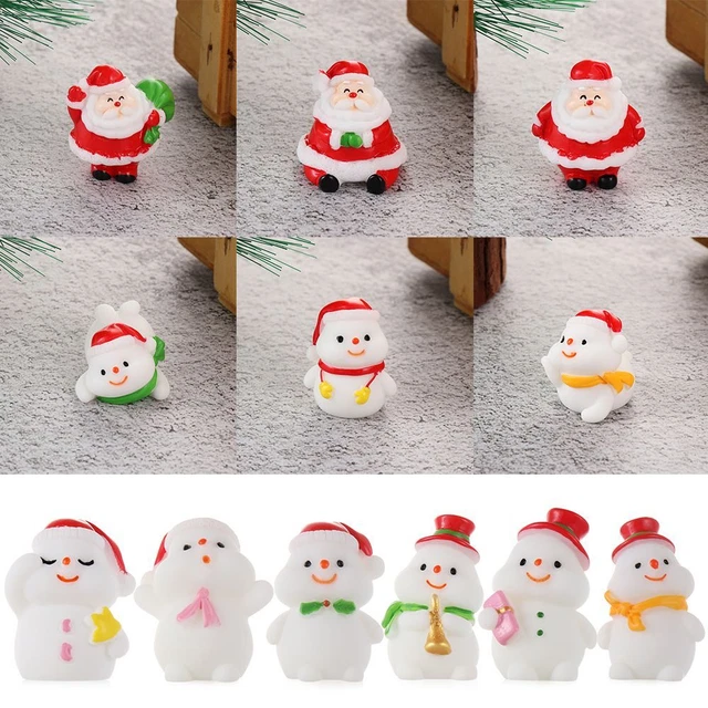 Micro Landscape Xmas Tree Santa Claus Christmas Figurines Miniature Snowman