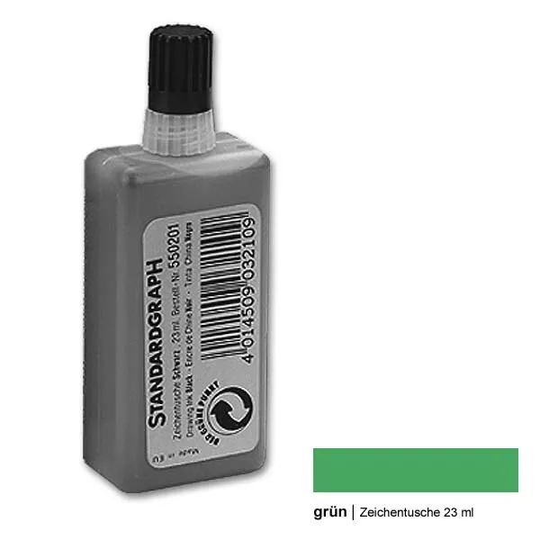 (193,50€/L) Zeichentusche 23 ml grün für alle Tuschefüller