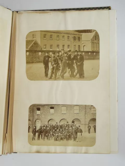 Part Album c1860 19 Photos Inc 2 Salt Prints / Artillery Army Soldiers Plan Room