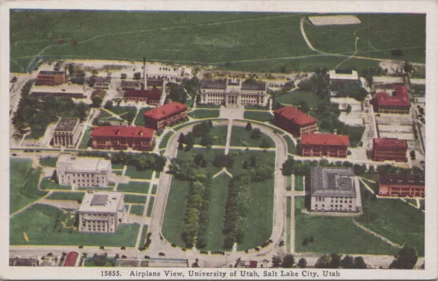 Postcard Airplane View University Utah Salt Lake City Utah UT