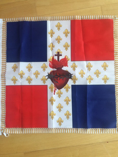 Sweat à Capuche Neuve Motif Drapeau Et Armoiries De Sainte Jeanne D'Arc - Made In France