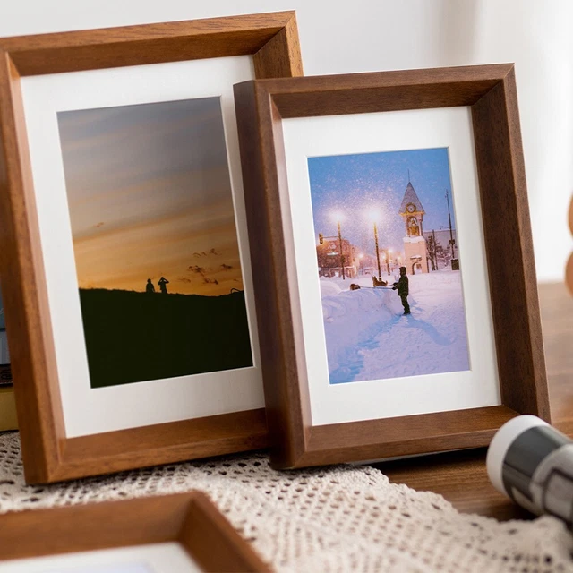 Centrale Brico – Cadre photo brut en bois naturel 21 x 29.7 cm – Fixations murales horizontales/verticales – Protection plexiglass – Largeur baguette 1.5 cm
