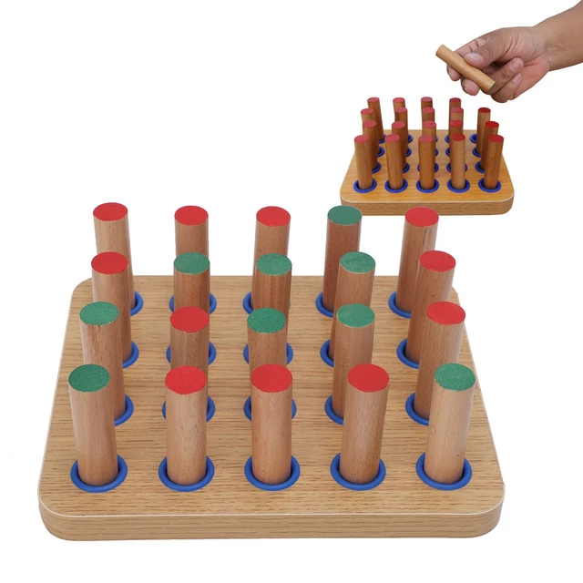 WOODEN INSERTION PLATE Finger Dexterity Improve Fine Motor Coordination