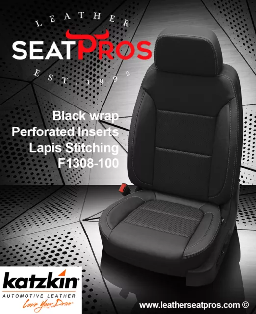 KATZKIN LEATHER SEAT Covers 20222024 Chevrolet Silverado Crew Double